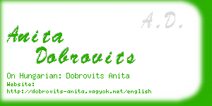 anita dobrovits business card